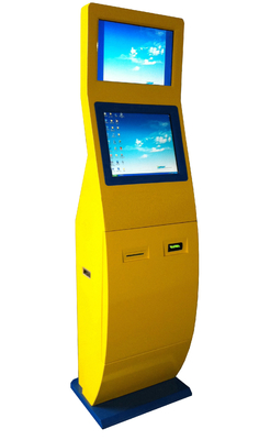 Wechselwirkender Doppelschirm-Selbstzahlungs-Kiosk mit Thermal-Drucker Cash Acceptor