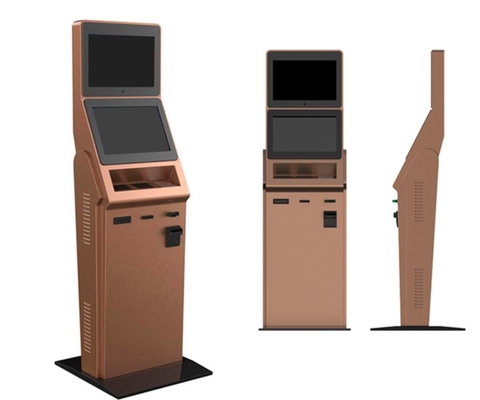 Doppelschirm-Multifunktionsbarcode-Scanner-Kiosk für ATM-Maschine