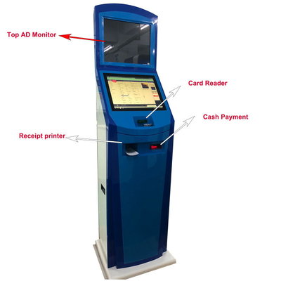 SIM Card Kiosk Accepting Cash und Geldautomat mit KYC-Karte, die Kiosk herausgibt