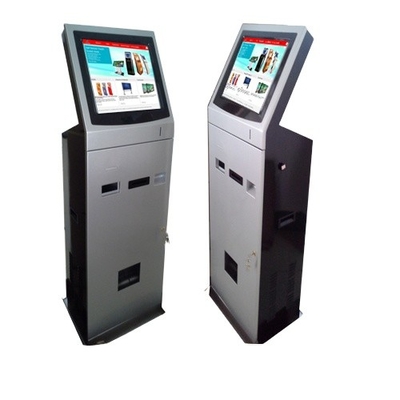 Soem-ODM-Boden, der automatisierte Zahlungs-Kiosk-Maschine mit Kartenleser steht